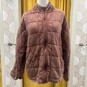 Free People Dolman Quilted Knit Jacket